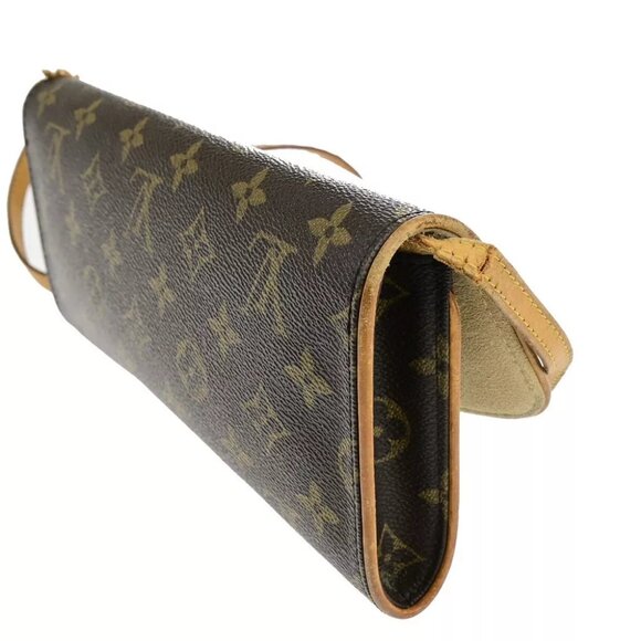 LOUIS VUITTON Pochette Twin GM 2Way Shoulder Bag Monogram Brown - Picture 4 of 14